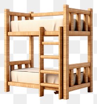 PNG Furniture bed wood white background. AI generated Image by rawpixel.