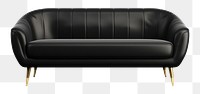 PNG Furniture leather black couch. 