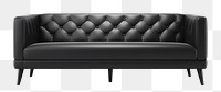PNG Furniture leather black couch. AI generated Image by rawpixel.