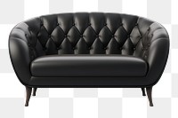 PNG Furniture armchair leather black. AI generated Image by rawpixel.