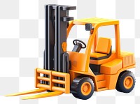 PNG Forklift white background delivering. 