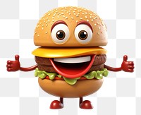 PNG Hamburger smiling cartoon food. AI generated Image by rawpixel.