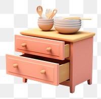 PNG Furniture drawer cabinet kitchen. 