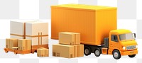 PNG Cardboard vehicle box transportation. AI generated Image by rawpixel.