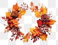 PNG Wreath autumn plant leaf. AI generated Image by rawpixel.