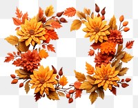PNG Wreath autumn flower plant. AI generated Image by rawpixel.