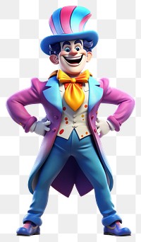 PNG Cartoon clown transparent background representation. 