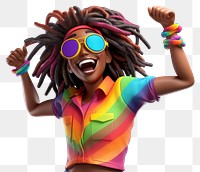 PNG Dancing cartoon face white background