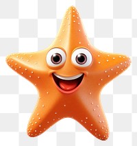 PNG Starfish cartoon white background anthropomorphic. 