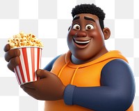 PNG Popcorn cartoon snack white background. AI generated Image by rawpixel.