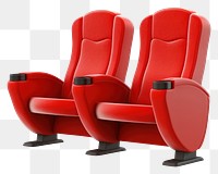 PNG Armchair seat red white background. AI generated Image by rawpixel.