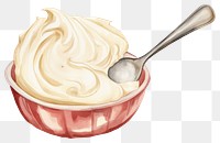 PNG Dessert cream spoon food. 