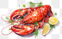 PNG Seafood lobster invertebrate crustacean. AI generated Image by rawpixel.