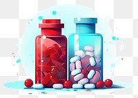 PNG Pill medication container variation. AI generated Image by rawpixel.