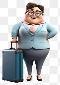 PNG Suitcase luggage adult woman. AI generated Image by rawpixel.