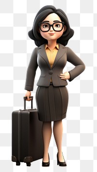 PNG Suitcase luggage adult woman. AI generated Image by rawpixel.