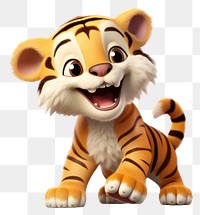 PNG Tiger cute toy transparent background. AI generated Image by rawpixel.