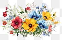 PNG Flower sunflower painting pattern transparent background