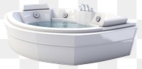 PNG  Bathtub jacuzzi white background bathroom. AI generated Image by rawpixel.