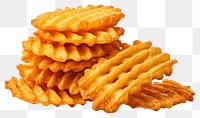 PNG Waffle fries food white background breakfast. 