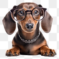 PNG Glasses dachshund animal mammal. 