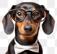 PNG Glasses dachshund animal mammal. 