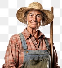 PNG Farmer female adult white background. AI generated Image by rawpixel.