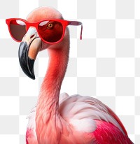 PNG Flamingo sunglasses animal bird transparent background