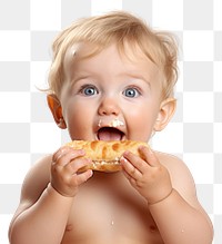 PNG Eating baby biting food. 