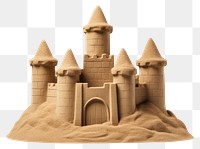PNG Sandcastle white background representation architecture. AI generated Image by rawpixel.