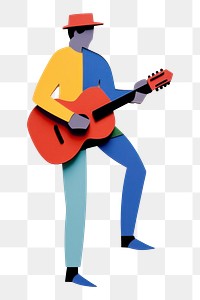 PNG Guitar guitarist musician performance. AI generated Image by rawpixel.