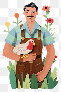 PNG Smiling holding adult bird. AI generated Image by rawpixel.