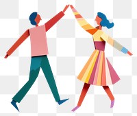 PNG Dancing origami paper art. 