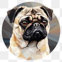 PNG Pug animal mammal face. AI generated Image by rawpixel.