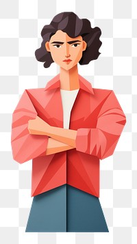 PNG Cartoon cross white background arms crossed. AI generated Image by rawpixel.