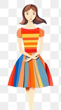 PNG Cartoon dress skirt adult. AI generated Image by rawpixel.
