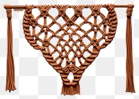 PNG Brown macrame art creativity decoration. AI generated Image by rawpixel.