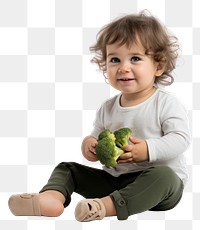 PNG Vegetable portrait eating child. 