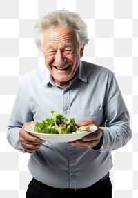 PNG  Salad adult food man. AI generated Image by rawpixel.
