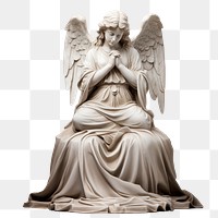 PNG Angel statue white art