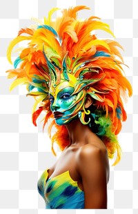 PNG Carnival portrait adult photo. AI generated Image by rawpixel.