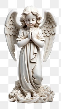 PNG Angel figurine statue white. AI generated Image by rawpixel.