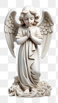 PNG Angel figurine statue white. 