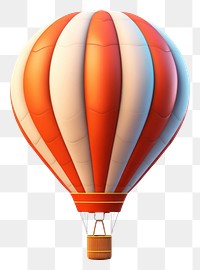 PNG Balloon aircraft vehicle white background. AI generated Image by rawpixel.