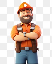 PNG Cartoon hardhat helmet worker. AI generated Image by rawpixel.