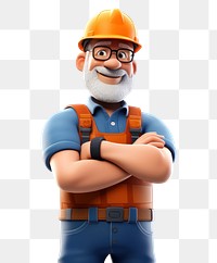 PNG Cartoon hardhat helmet worker. AI generated Image by rawpixel.