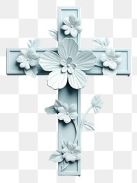 PNG Christian cross crucifix symbol white. 