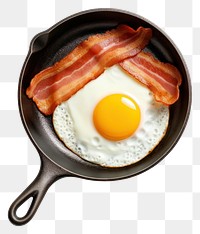 PNG Bacon fried meat food. AI generated Image by rawpixel.