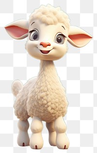 PNG Baby sheep cartoon animal mammal. 