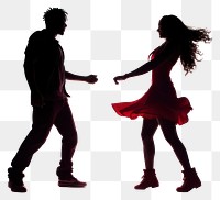 PNG Silhouette footwear dancing adult. AI generated Image by rawpixel.
